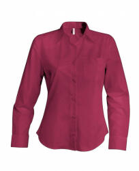 Kariban Női blúz Kariban KA549 Jessica > Ladies' Long-Sleeved Shirt -L, Wine