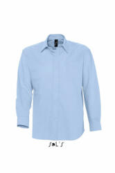 SOL'S Férfi ing SOL'S SO16000 Sol'S Boston - Long Sleeve Oxford Men'S Shirt -M, Sky Blue