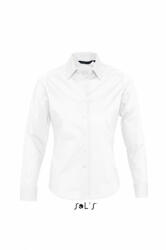 SOL'S Női blúz SOL'S SO17015 Sol'S Eden - Long Sleeve Stretch Women'S Shirt -2XL, White
