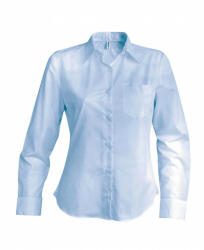 Kariban Női blúz Kariban KA542 Ladies' Long-Sleeved Cotton poplin Shirt -3XL, Bright Sky