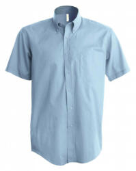 Kariban Férfi ing Kariban KA531 Short-Sleeved Cotton/Elastane Shirt -S, Light Blue