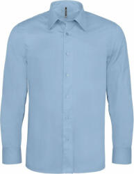 Kariban Férfi ing Kariban KA529 Long-Sleeved Cotton/Elastane Shirt -S, Light Blue