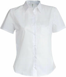 Kariban Női blúz Kariban KA536 Ladies' Short-Sleeved Oxford Shirt -XL, White