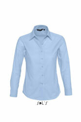 SOL'S Női blúz SOL'S SO16020 Sol'S Embassy - Long Sleeve Oxford Women'S Shirt -S, Sky Blue