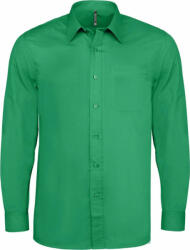 Kariban Férfi ing Kariban KA545 Jofrey > Long-Sleeved Shirt -2XL, Kelly Green