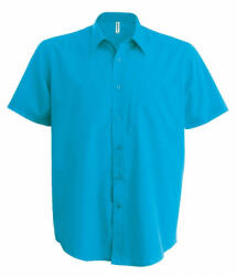 Kariban Férfi ing Kariban KA551 Ace - Short-Sleeved Shirt -XS, Bright Turquoise
