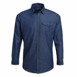 Premier Férfi ing Premier PR222 Men’S Jeans Stitch Denim Shirt -M, Indigo Denim