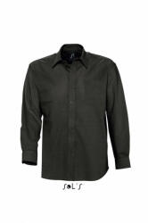 SOL'S Férfi ing SOL'S SO16000 Sol'S Boston - Long Sleeve Oxford Men'S Shirt -2XL, Black