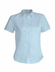 Kariban Női blúz Kariban KA532 Ladies' Short-Sleeved Cotton/Elastane Shirt -XL, Light Blue