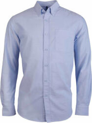 Kariban Férfi ing Kariban KA516 Long-Sleeved Washed Oxford Cotton Shirt -L, Oxford Blue