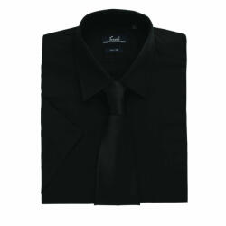 Premier Férfi ing Premier PR202 Men'S Short Sleeve poplin Shirt -XL/2XL, Black