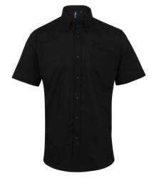 Premier Férfi ing Premier PR236 Men’S Short Sleeve Signature Oxford Shirt -S, Black