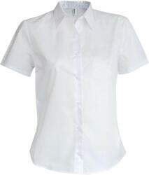 Kariban Női blúz Kariban KA536 Ladies' Short-Sleeved Oxford Shirt -XS, White
