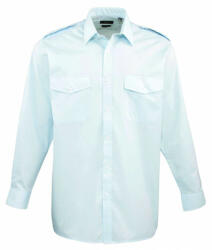 Premier Férfi ing Premier PR210 Men’S Long Sleeve pilot Shirt -XL/2XL, Light Blue