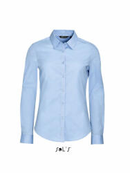 SOL'S Női blúz SOL'S SO01427 Sol'S Blake Women - Long Sleeve Stretch Shirt -XL, Light Blue