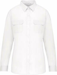Kariban Női blúz Kariban KA591 Ladies' Long Sleeved Safari Shirt -XL, White