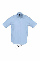 SOL'S Férfi ing SOL'S SO16010 Sol'S Brisbane - Short Sleeve Oxford Men'S Shirt -XL, Sky Blue