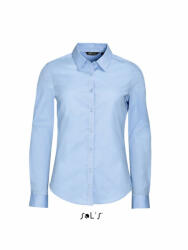 SOL'S Női blúz SOL'S SO01427 Sol'S Blake Women - Long Sleeve Stretch Shirt -XS, Light Blue