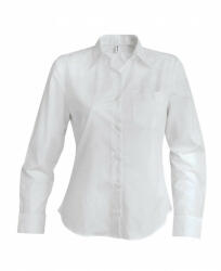 Kariban Női blúz Kariban KA549 Jessica > Ladies' Long-Sleeved Shirt -4XL, White