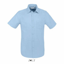 SOL'S Férfi ing SOL'S SO02921 Sol'S Brisbane Fit - Short Sleeve Oxford Men'S Shirt -3XL, Sky Blue