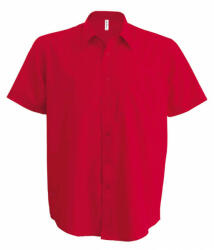 Kariban Férfi ing Kariban KA551 Ace - Short-Sleeved Shirt -S, Classic Red