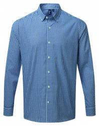 Premier Férfi ing Premier PR252 Maxton' Check Men'S Long Sleeve Shirt -M, Navy/White