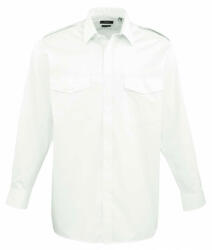 Premier Férfi ing Premier PR210 Men’S Long Sleeve pilot Shirt -2XL, White