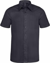 Kariban Férfi ing Kariban KA531 Short-Sleeved Cotton/Elastane Shirt -2XL, Navy