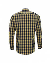 Premier Férfi ing Premier PR250 Mulligan' Check - Men'S Long Sleeve Cotton Shirt -L, Camel/Navy