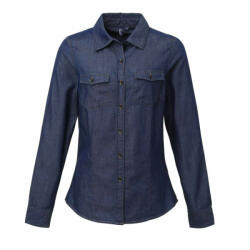 Premier Női blúz Premier PR322 Women'S Jeans Stitch Denim Shirt -2XL, Indigo Denim