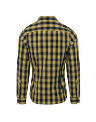 Premier Női blúz Premier PR350 Mulligan' Check - Women'S Long Sleeve Cotton Shirt -XL, Camel/Navy