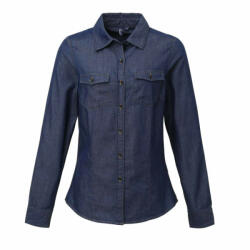 Premier Női blúz Premier PR322 Women'S Jeans Stitch Denim Shirt -S, Indigo Denim