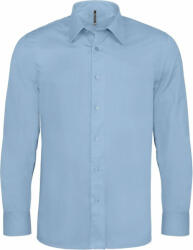 Kariban Férfi ing Kariban KA529 Long-Sleeved Cotton/Elastane Shirt -L, Light Blue