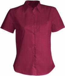 Kariban Női blúz Kariban KA548 Judith > Ladies' Short-Sleeved Shirt -L, Wine