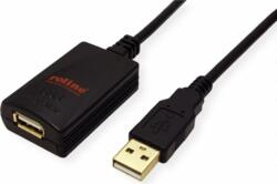 Roline 12.04. 1089 USB-A Hosszabbító - Fekete (2m) (12.04.1089)