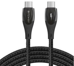 BlitzWolf Cablu USB-C la USB-C BlitzWolf BW-FC1, 96W, 5A, 1m (negru) (5907489607605)
