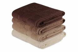 Hobby Home® Set 4 prosoape bumbac 100%, Hobby Home, 70x140 cm, Rainbow - Brown Prosop