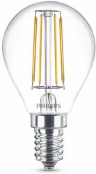 Philips Bec LED filament Philips mini sferic P45 E14 4.3W 470lm lumina calda 2700 K (1051185)