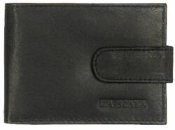 LA SCALA RFID fektetett, kapcsos fekete bőr kártyatartó 22 db hellyel Lascala (ADCR 30809/T black)