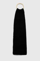 Superdry sál gyapjú keverékből fekete, sima - fekete Univerzális méret - answear - 20 990 Ft