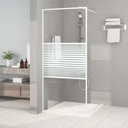 vidaXL Perete de duș walk-in, alb, 90x195 cm, sticlă ESG transparentă (152151)