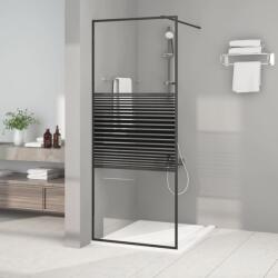 vidaXL Paravan de duș walk-in negru 80x195 cm sticlă ESG transparentă (152145)