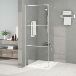 vidaXL Paravan duș walk-in argintiu 80x195 cm sticlă ESG transparentă (152115)