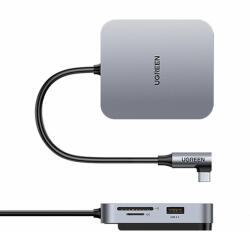 UGREEN HUB iMachez USB type C - 3 x USB 3.1 Gen 1 + SD / TF kártyaolvasó szürke (CM521 60377) - studioeszkozok