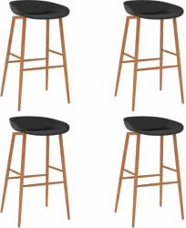 vidaXL Scaune de bar, 4 buc, negru (248170)