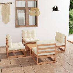 vidaXL Set mobilier de grădină cu perne, 5 piese, lemn masiv de pin (3076317) - vidaxl