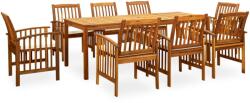 vidaXL Set mobilier de grădină cu perne, 9 piese, lemn masiv acacia (3058091) - vidaxl