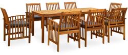 vidaXL Set mobilier de grădină cu perne, 9 piese, lemn masiv acacia (3058093) - vidaxl