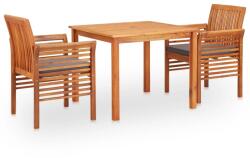 vidaXL Set mobilier de exterior cu perne 3 piese, lemn masiv de acacia (278901) - vidaxl