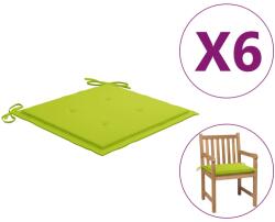 vidaXL Perne scaune de grădină 6 buc. verde 50x50x3 cm țesătură Oxford (314064)